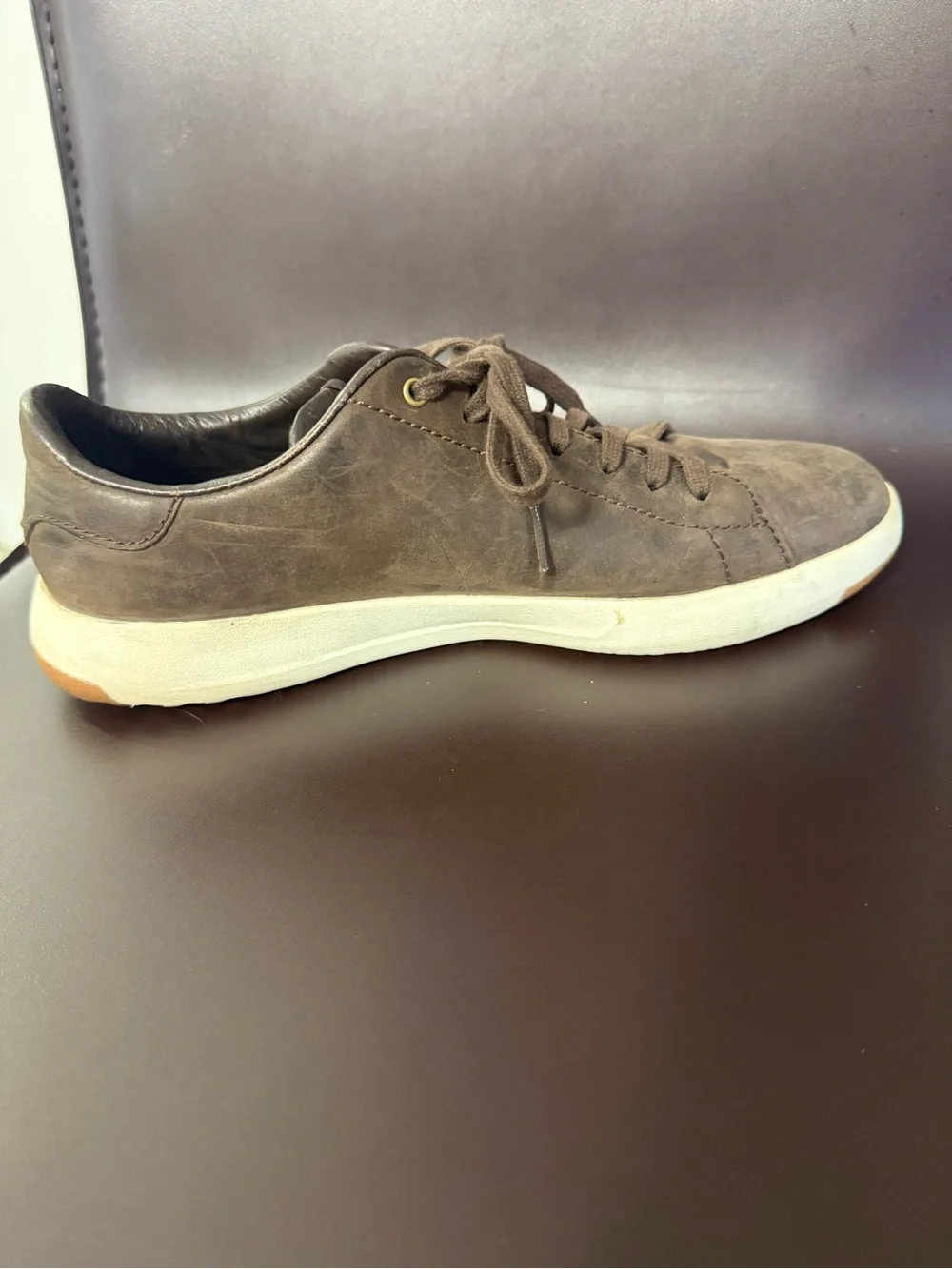 Cole Haan Men's Suede Sneaker in Brown with White Sole